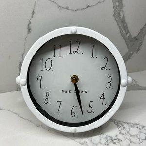 Rae Dunn Clock white clock with stand tabletop clock desktop